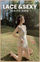 Sanya photo swimsuit women beach dress Super fairy seaside meat small chest flat chest special thin resort 2021 New