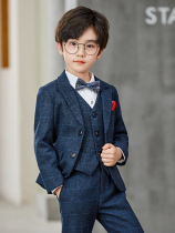 flower dress boys suit British style handsome children piano costume host suit autumn winter