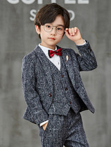 boy's dress flower suit small suit children host suit student costume small boy handsome coat