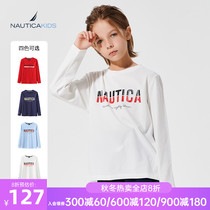 NAUTICAKIDS notika childrens clothing boys T-shirt 2021 autumn season new childrens cotton long sleeve top tide