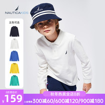 NAUTICAKIDS notika childrens clothing boys polo shirt 2021 Spring and Autumn new childrens long sleeve T-shirt top