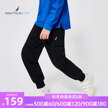 NAUTICA KIDS notika childrens pants 2021 Spring and Autumn new childrens sports leisure trousers tide