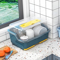 Anti-cockroach cupboard plastic double-layer rural cupboard chopsticks storage box with lid with drain super seal