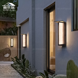 Modern simple outdoor wall lamp waterproof outdoor terrace hotel corridor villa door pillar courtyard solar light