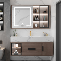 Intelligent rock board bathroom cabinet combination simple toilet basin wash basin bathroom
