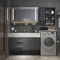 Balcony washing machine integrated Cabinet companion toilet wash Table Rock board bathroom cabinet sink wash basin cabinet combination