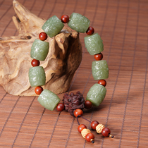Authentic Hetian Jade clear water color bracelets for men and women natural jade bracelet faucet back grain transfer jewelry Jade