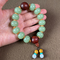 Hetian Jade clear water Apple beads hand string men and women Jade transfer Pearl road Road bracelet jewelry neck decoration abacus bead