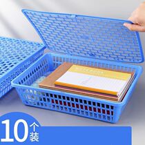 Voucher storage basket storage box Document bar Office single data shelf Plastic finishing storage document rack