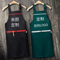 Custom ad apron free printing logos for promotional print Printed Word Apron Kitchen waterproof and anti-fouling anti-fouling waistline
