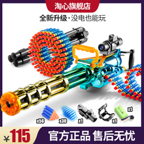 Gold Gatlin electric continuous Soft Bullet Gun childrens toy gun boy simulation mechanism grab M2 heavy machine gun heat