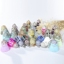 Badminton pendant worker feather full crystal fur ball badminton racket jewelry pendant car pendant key