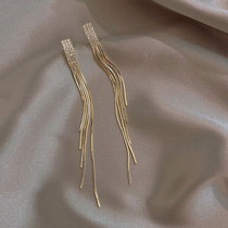 Round Face Exploits Lean ~ Fast and luxurious ~ South Korean refined advanced earrings stream Su Long Temperament Fashion Trendy Senior