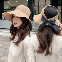 Drain top sun hat womans empty top oversize to cover your neck Spring hat 2021 New big face Summer upscale