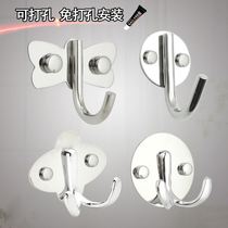 Adhesive hook single hook stainless steel hook Wall non-perforated adhesive hook Wall heavy weight door rear coat hook Creative Kitchen power