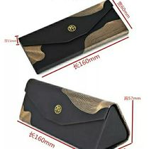 Glasses case triangle folding wooden box Iron pressure-resistant mens and womens sunglasses glasses myopia glasses portable mens and womens large
