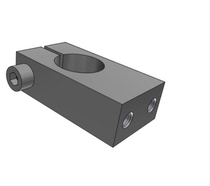 Pillar fixing block with thread parallel optical axis single hole fixing clip near switch holder sensor fixing clip