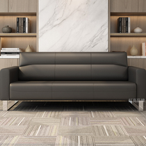 Office Sofa Reception Talks Talk Room Sofa Fashion Modern Genuine Leather Trio Place Office Sofa Tea Table Combinations