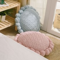 Net red Nordic gross line balls ball round knit back cushion sofa bed head leaning against waist and pillow folk night shooting accessories can be removed