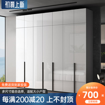 Modern minimalist bright light white wardrobe Home Bedroom lockers 46 Eight doors overall Contained Environmental Great Closet