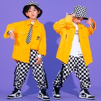 Children's street dance costume Boys long sleeve hip-hop performance suit coat cool handsome girl jazz dance suit costume