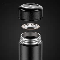 Pure titanium thermos cup Double insulation titanium water cup Light luxury mens frosted tea with filter health high-end teacup