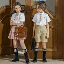 Big Class Graduation Photo Costumes JK Uniform Plaid Dress Kindergarten Garden Suit Elementary School Kids Class Clothes Summer Dress School Uniforms