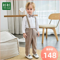 fir children's suit boys dress flower wedding baby year old small suit performance costume autumn new