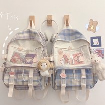 School Bag Girls Middle School Junior High School Students Han Edition Original Juku Ulzzang Double Shoulder Bag Backpack Ins Wind College Travel Backpack