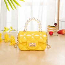 Net Red childrens bag Pearl mini girl princess fashion baby girl cute little shoulder bag portable cute tide