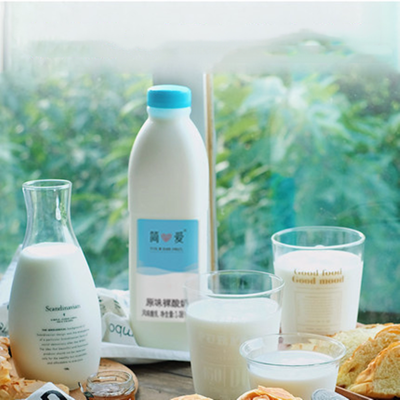 【简爱】家庭装原味裸酸奶1l