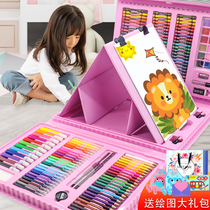 Painted Pens Children's Picture Box Drawing Tool Set Painting Pen Student Painting Fine Arts Learning Supplies Kindergarten Girl Birthday Gift