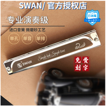 Swan chasing dream man single sound single row 24 holes harmonica adult beginner self-learning introductory practice Recommended for use