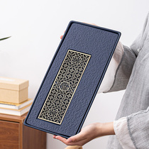 Japanese ceramic tea tray Water storage household small dry bubble tray Retro tea table Embedded simple Kung Fu tea tray