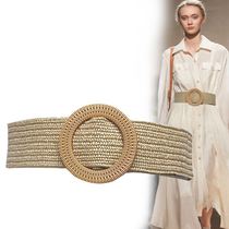 Hemp rope belt Hypoallergenic braided wide belt Ethnic student braided dress round buckle waist rope Retro simple