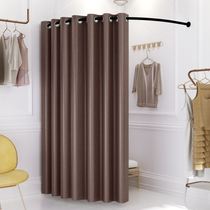 Fitting room u-rod dressing room background curtain Curved display rack Track rod Clothing store partition curtain Partition curtain