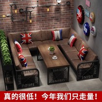 Industrial Wind Bar Clear Music Dining LU TYPE CASSETTE SOFA HOT POT BARBECUE SHOP CAFE IRON ART TABLE AND CHAIRS COMBINATION