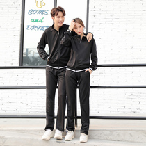 Autumn and winter new sports suit mens running leisure sportswear suit mens and womens couples sweater jacket clothes