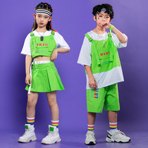 61 Children Street Dance Suit Boy Hip Hop National Tide Clothing Girl Kindergarten Games Cheerleading Performance Suit Summer