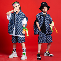 Childrens street dance suit boy hip hop hiphop suit Chaumen girls jazz dance costumes Costume Tide Card for a dress
