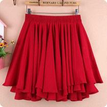Female a-shaped gauze skirt skirt skirt Chiffon skirt skirt spring and summer large size base high waist skirt