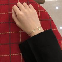 Moon half bend bracelet Female net red best friend sister Star Moon bracelet rope student Korean version of the trend ins girl heart bracelet