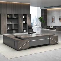 Beijing double cabinet boss table and chair combination simple modern president room furniture manager supervisor single atmosphere executive desk