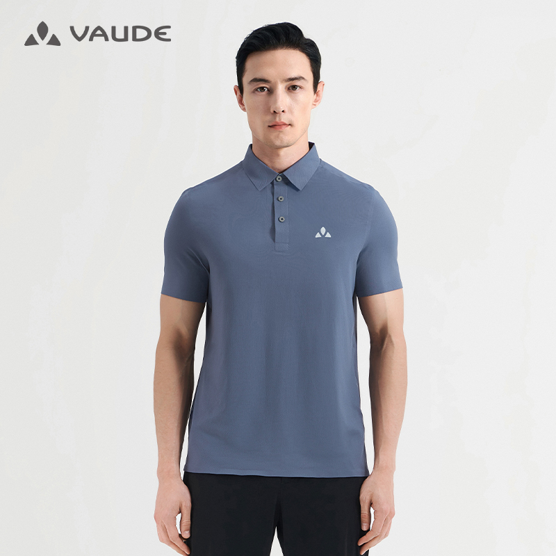 VAUDE Weide outdoor speed dry polo shirt male lochia cool sensation quick dry coat UPF50 sunscreen short sleeve T-shirt-Taobao