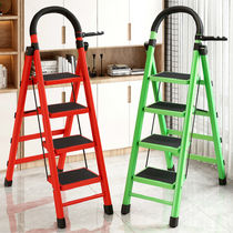 Ladder Household folding ladder thickened carbon steel herringbone ladder Mobile stairs Telescopic ladder Step ladder Multi-function indoor ladder