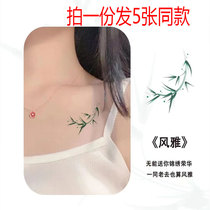 Ancient air bamboo tattoo with waterproof woman persistent knob tattoo with wrist small fresh artistic sexy art in