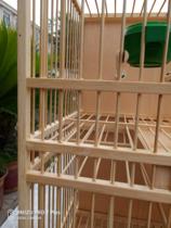 Cage large widened four-grid row cage breeding cage Hemp copper mouth wax mouth Jade Furong cage send accessories