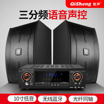 Qicong Q57 family Song power amplifier Bluetooth high power home conference room stage KTV card bag audio set
