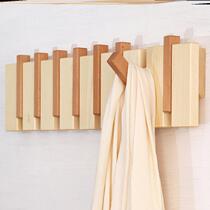 Hanging wooden solid wood metal door bedroom hanging hook wall hanging wall wall cloak cap