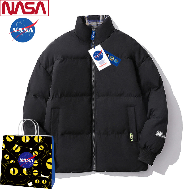 NASA聯名官方旗艦店羽絨棉衣男女士加厚款情侶裝保暖立領潮牌外套